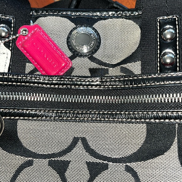 Coach Black and Gray Signature Tote - Picture 1 of 12